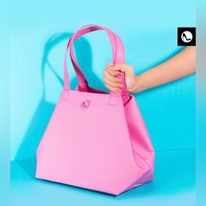 New Large Carryall Nylon Tote Bag Leather Handles NWT